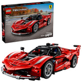 LEGO Ferrari FXX K front view showing red race body and display-ready detail