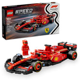 LEGO Ferrari SF-24 front view showing sleek profile and authentic styling benefit display