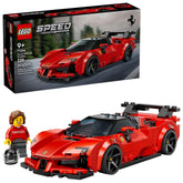 LEGO Ferrari SF90 XX front view showing realistic styling and display appeal