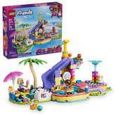 LEGO Friends front view showing water park playset and inviting scene