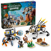LEGO packaging showing Aloy Varl Shell-Walker Sawtooth and pieces — branded collectible display