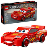 LEGO Lightning McQueen front view showing accurate film-inspired livery and display appeal