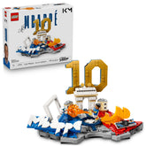 LEGO Kylian Mbappé front packaging showing contents and piece count benefit displayability