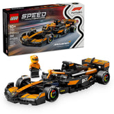 LEGO McLaren MCL38 front profile showing aerodynamic design and display appeal