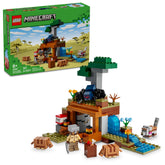 LEGO Minecraft front packaging showing full Armadillo Mine set benefit: clear idea of contents