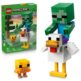 LEGO chicken jockey front packaging showing set and pieces for display