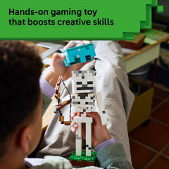 LEGO The Skeleton with diamond helmet removed showing interchangeable gear