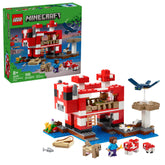 LEGO Mooshroom House front view showing playful mushroom architecture and display appeal
