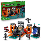 LEGO front packaging showing Minecraft Wither Battle set and contents, encourages excitement