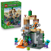 LEGO Minecraft zombie dungeon front packaging showing set and age range benefits