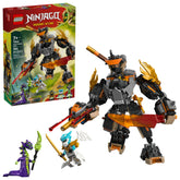LEGO NINJAGO Cole mech front view showing poseable action and play features
