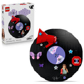 LEGO Olivia Rodrigo vinyl front display showing full decorative record and stickers