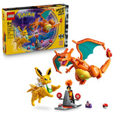 LEGO Charizard front view showing sculpted details and poseable limbs for dramatic play
