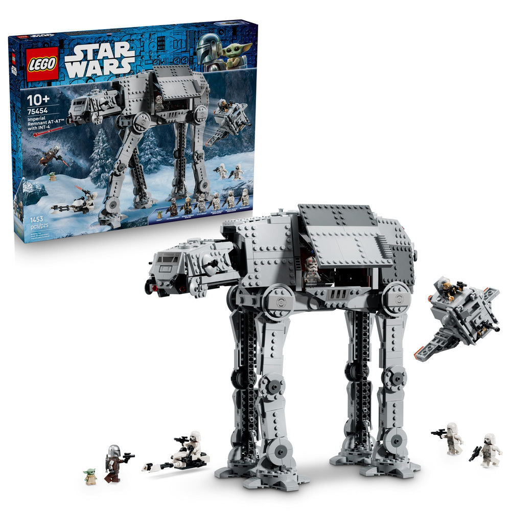 LEGO Imperial Remnant AT-AT front view showing poseable legs and shooters for dynamic play