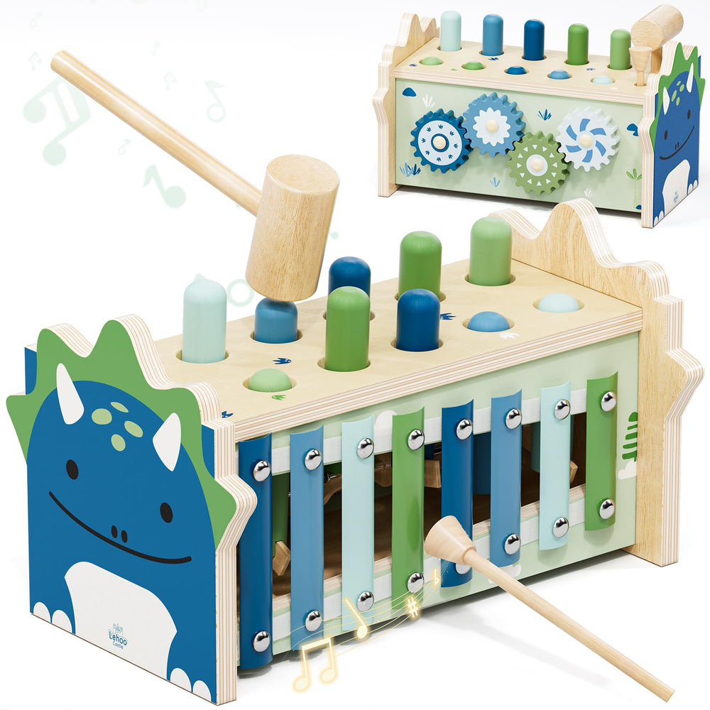 Lehoo Castle front view of activity center showing three play modes and durability