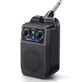 LEKATO mini amp front view showing speaker and brand, clear sound for practice