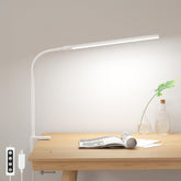 Lepro clamp lamp front view showing sleek profile and space saving benefit