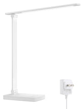 Lepro desk lamp front view showing slim metal design and even light