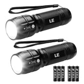 Lepro front view of flashlight showing LED and face for bright lighting