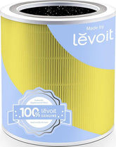 Levoit front packaging showing replacement filter and fit benefit
