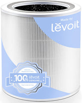 Levoit front view of replacement filter showing clean fit and easy swap benefit