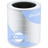 Levoit front view of genuine replacement filter showing packaging and compatibility benefit