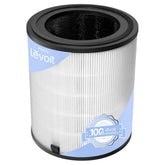 Levoit LV-H133 front view showing retail filter pack and clear branding for easy replacement
