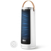 Levoit tower fan front view showing slim profile and airflow benefit