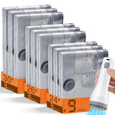 lezecur front packaging overview showing complete 9-piece travel vacuum bag set and pump for compact packing