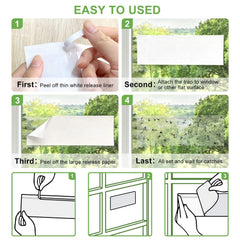 LFSYS used sheet with captured fruit flies, demonstrating effectiveness
