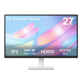LG 27US500 front view showing borderless panel and crisp 4K detail