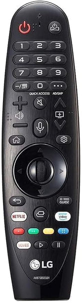 LG Magic Remote front view showing full button layout and easy control