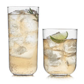 Libbey Polaris Axis front view showing full 16-piece set and clean design for elegant serving