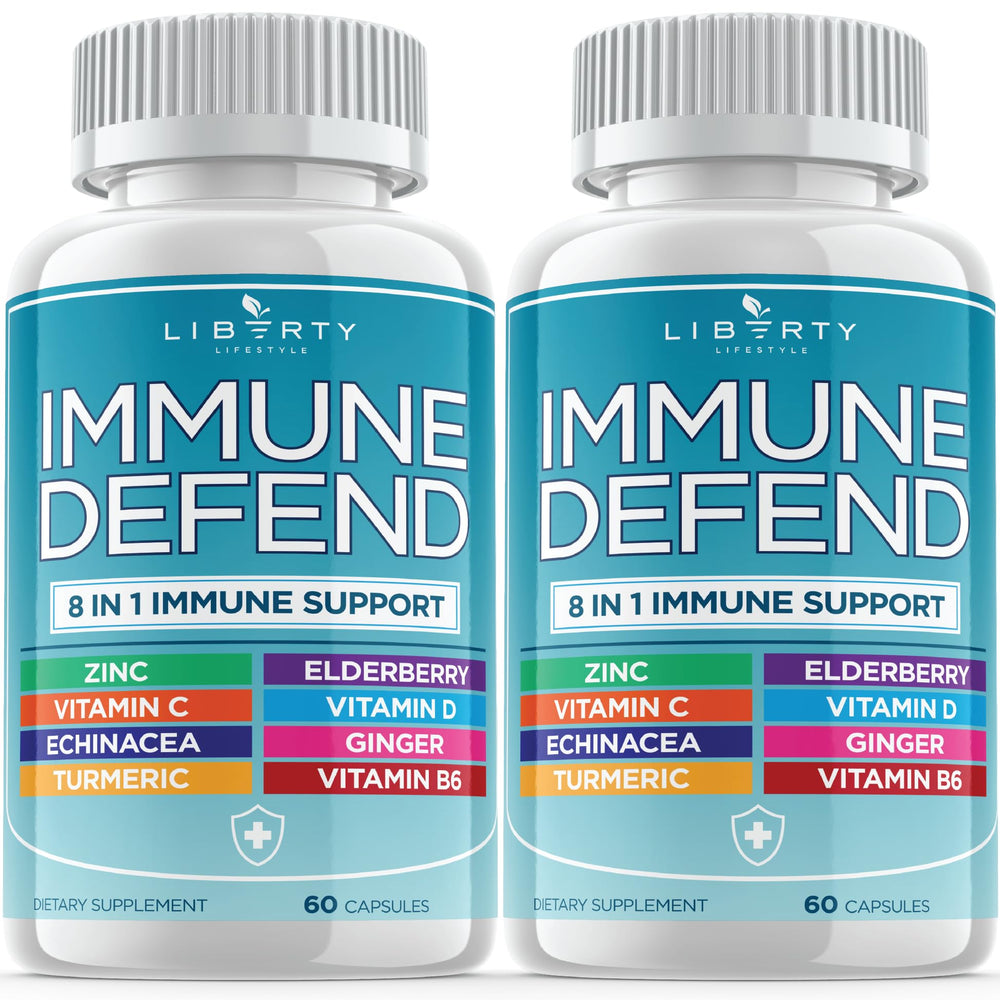 Liberty Lifestyle front packaging showing two-bottle pack and product name, clear supply information