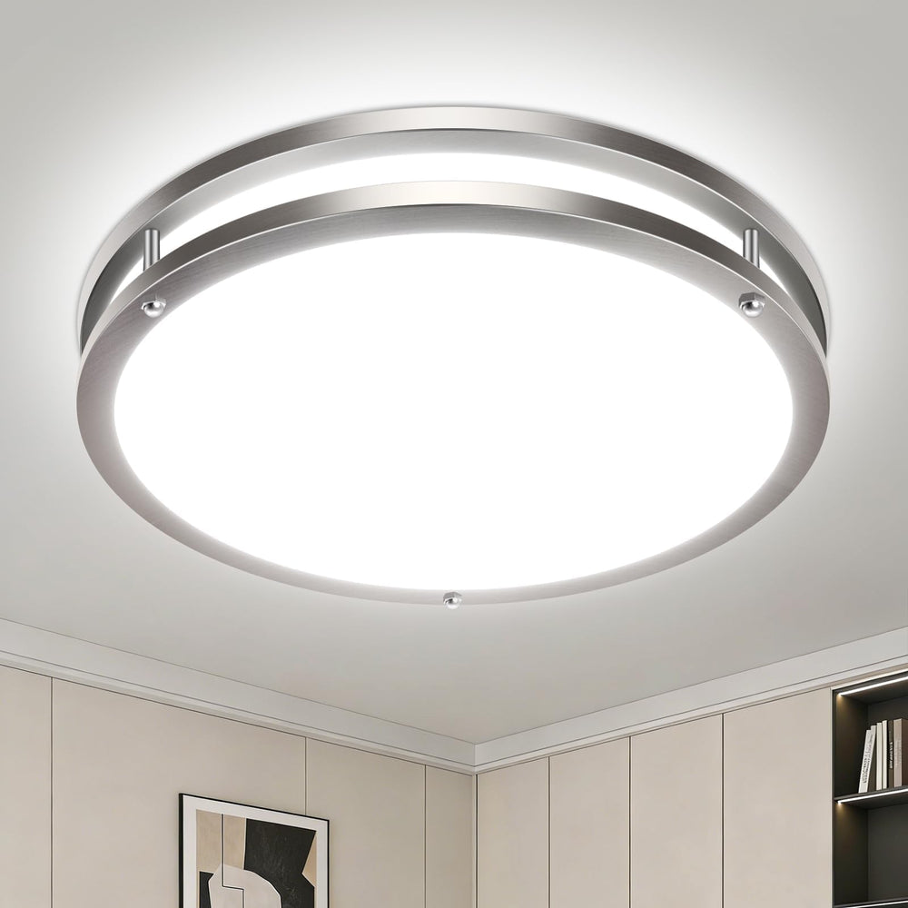 libtit front view brushed nickel showing clean round profile and modern finish for cohesive decor
