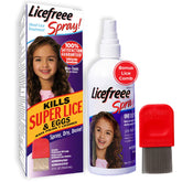 Licefreee front packaging showing 12 oz bottle and family size benefit