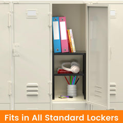 LIDTOP in-use inside a school locker organizing books and shoes