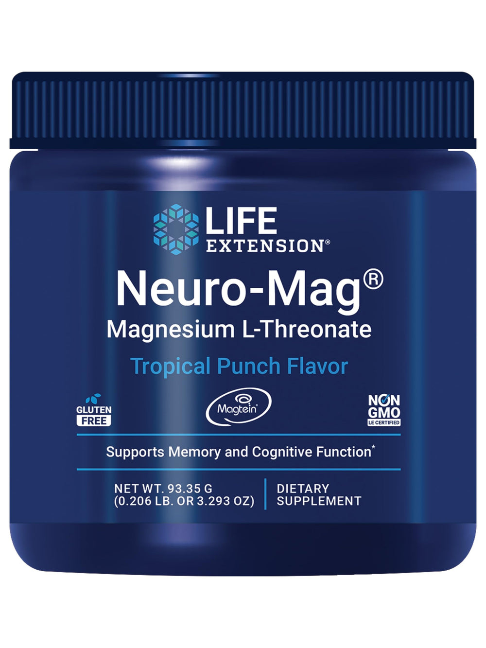 Life Extension front packaging showing Tropical Punch tub and brand name for easy identification