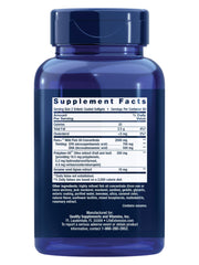 Life Extension softgel close-up displaying smooth texture and purity