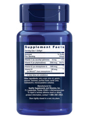 Life Extension back label and supplement facts for clear dosing information