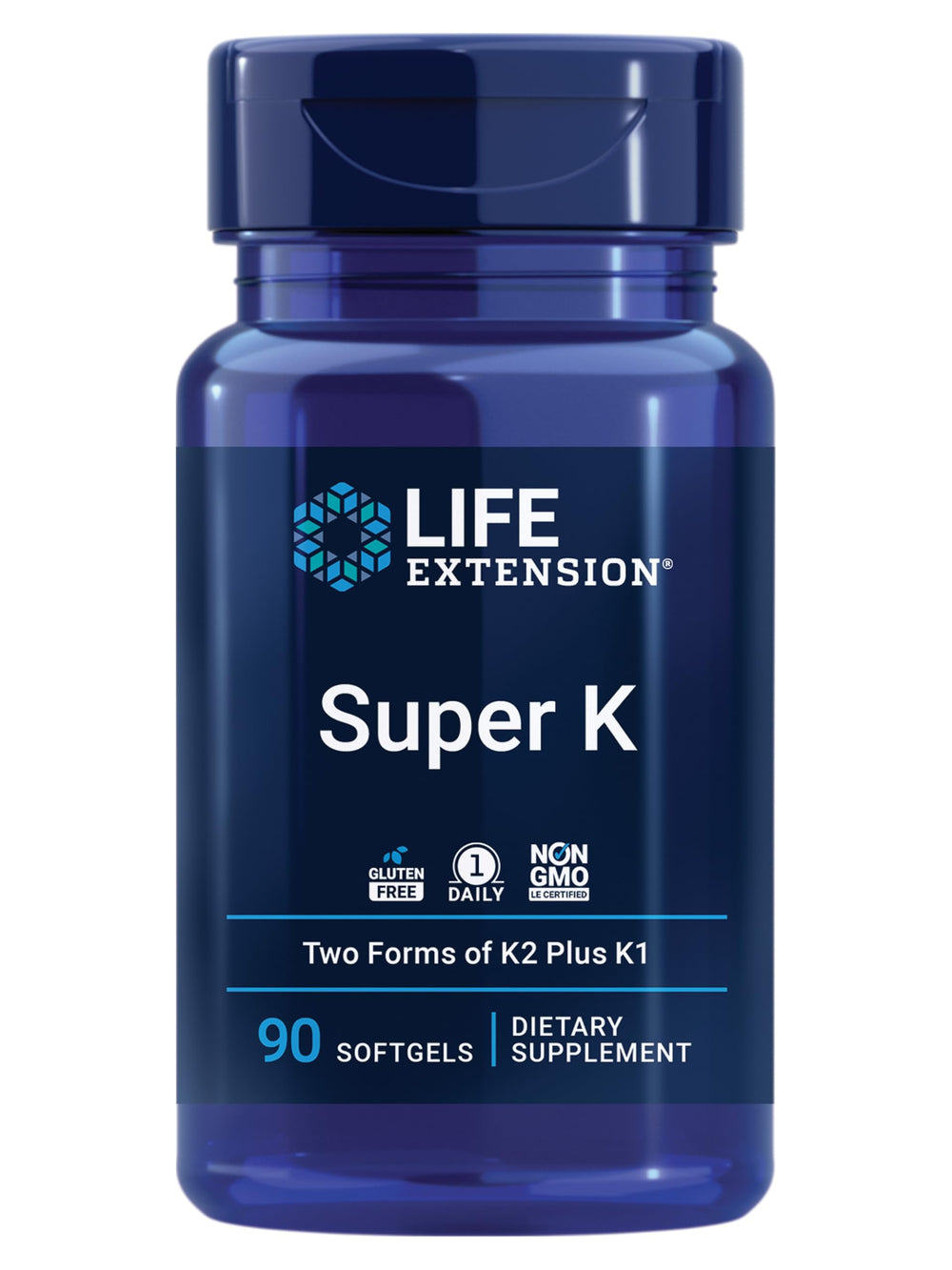 Life Extension front packaging showing supplement benefits and 90 softgels