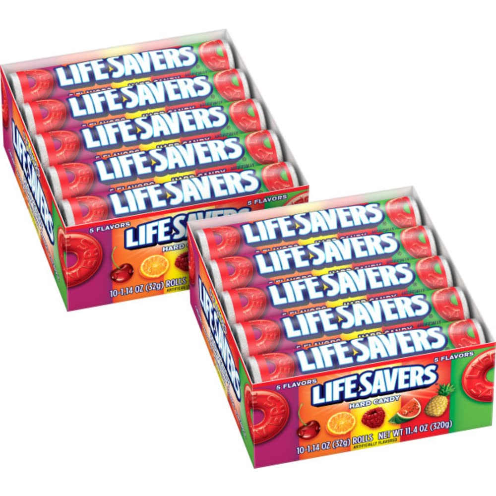 Life Savers front packaging showing 20-pack bulk convenience and recognizable logo