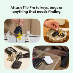 Life360 Tile Pro close-up of finish and button, highlighting durability