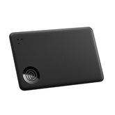 Life360 Tile Slim front view showing slim black tracker and button, helps find items quickly