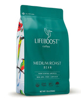 Lifeboost front packaging 12oz showing organic badge and low acid benefit