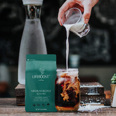 lifeboost pour-over brew scene demonstrating clean extraction and smooth flavor