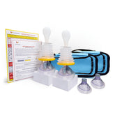 LifeVac travel kit front packaging showing compact rescue units and masks for quick access
