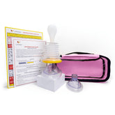 LifeVac pink travel kit front view showing compact case and branding for quick access