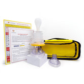 LifeVac yellow travel kit front case showing visibility and quick access benefit