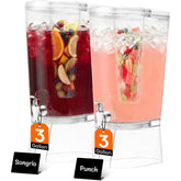 Lifewit front display of two clear 3-gallon dispensers showing modern look and easy identification